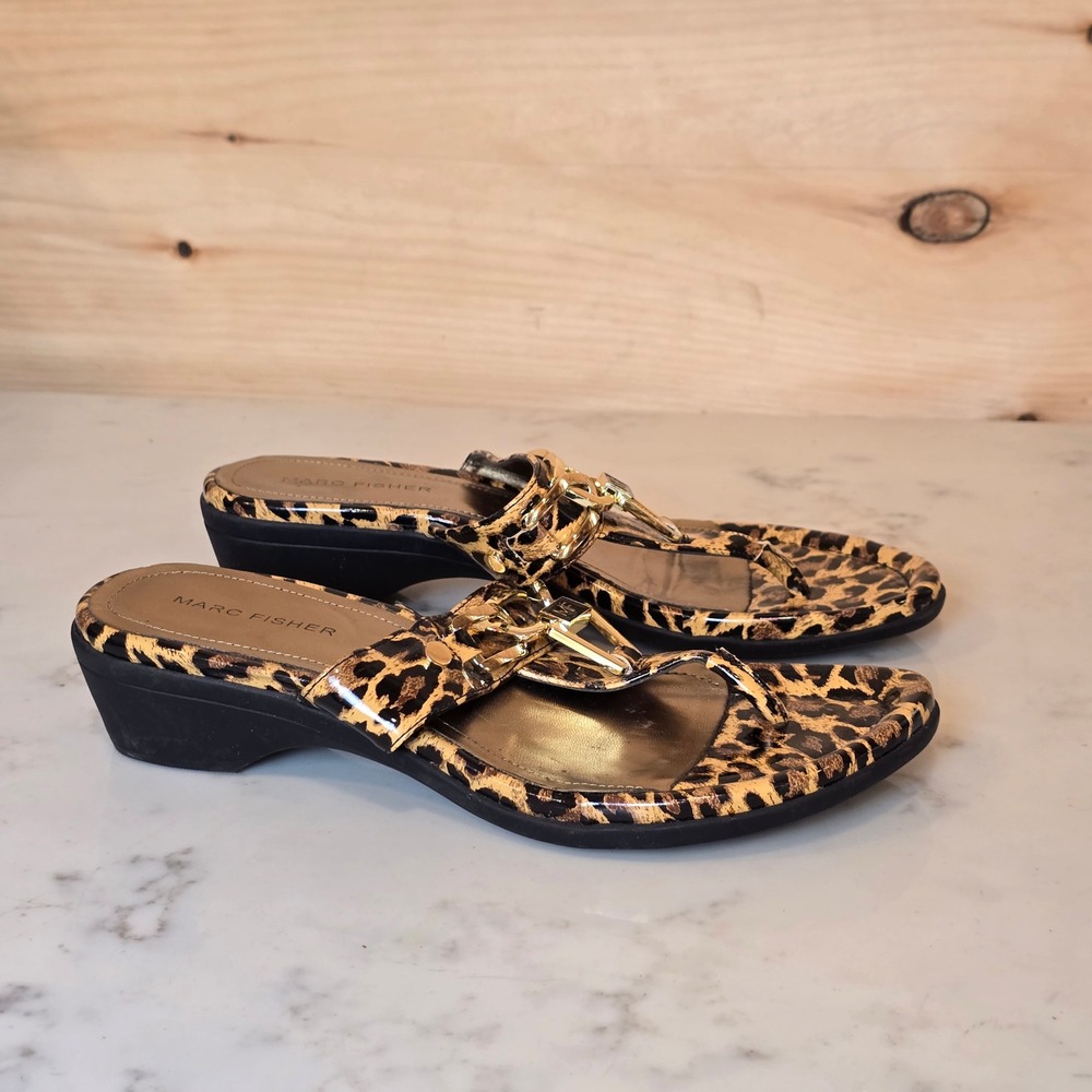 Marc Fisher Leopard Print Sandals